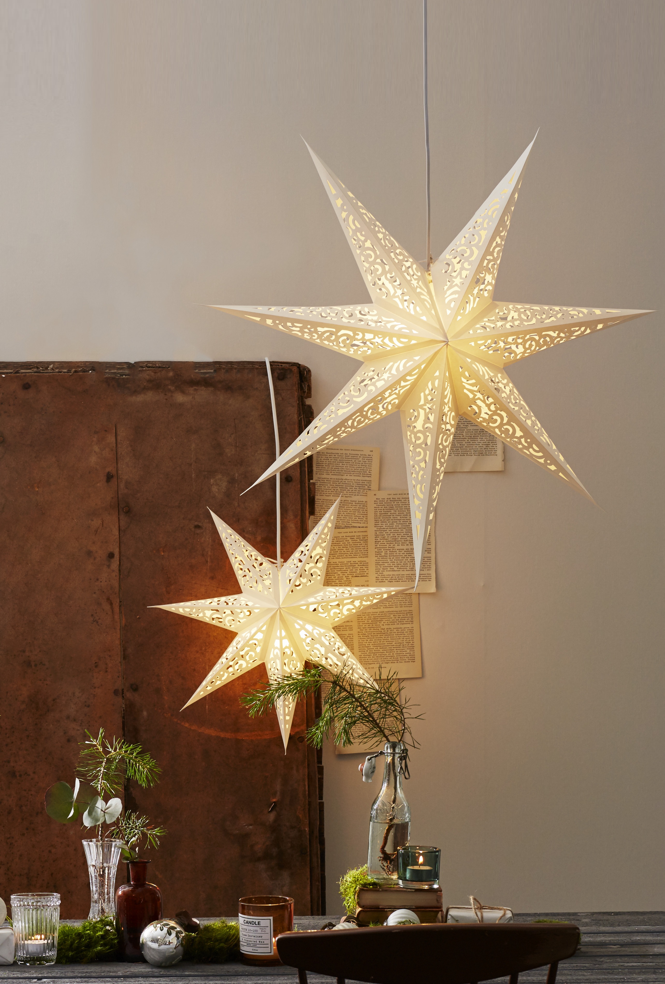 Adventsstjärna - Pappersstjärna - Lace - 45x45 cm
