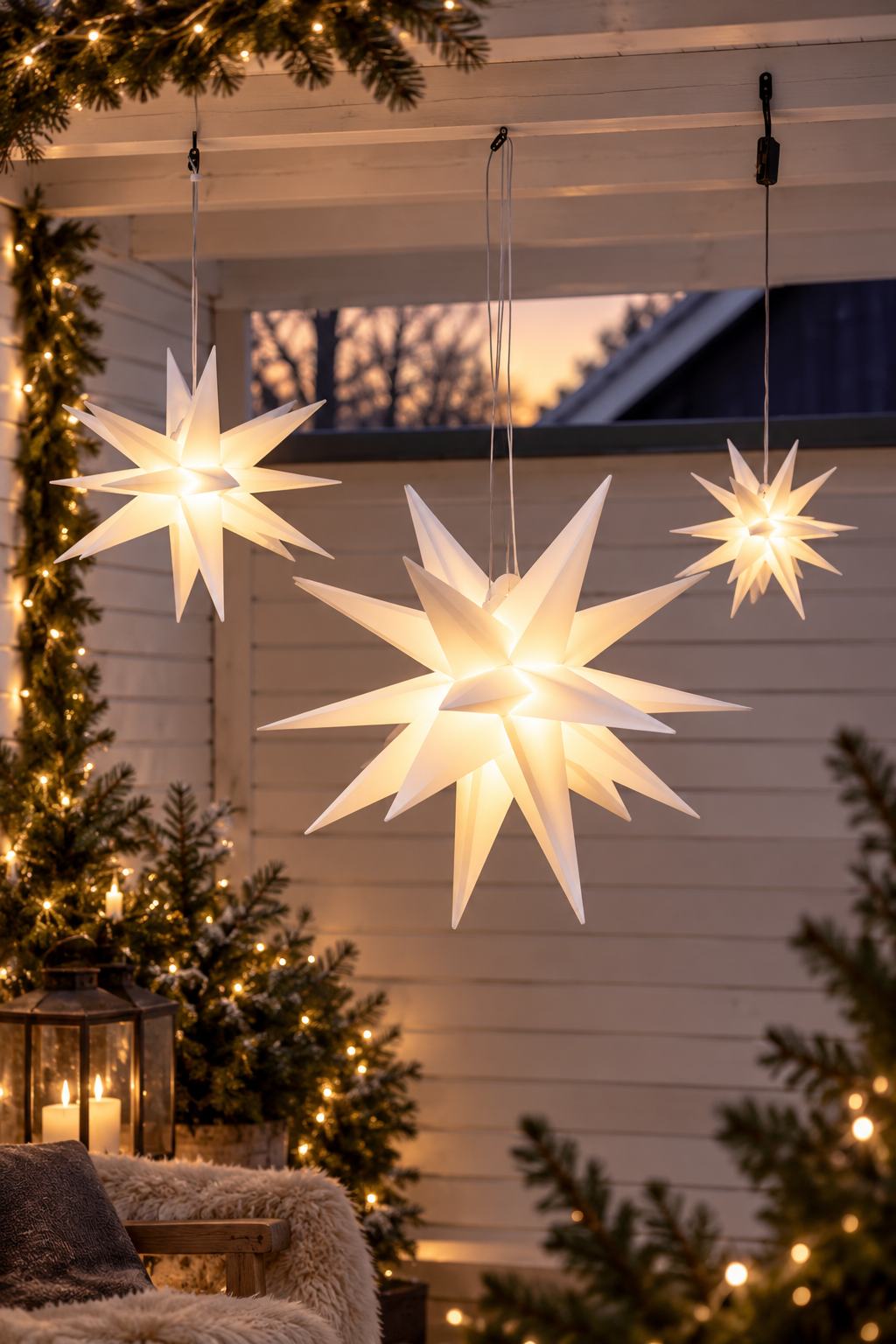 Adventsstjärna - Alice - Vit - Inomhus/Utomhus - 57x57 cm - 41