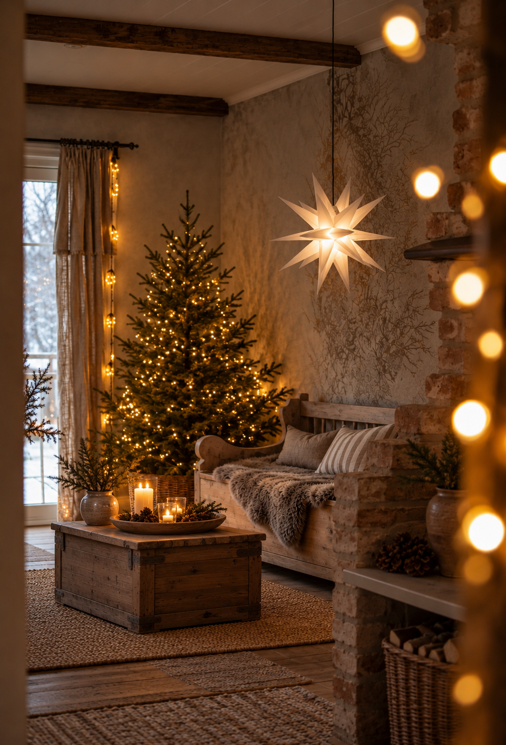 Adventsstjärna - Alice - Vit - Inomhus/Utomhus - 57x57 cm - 36