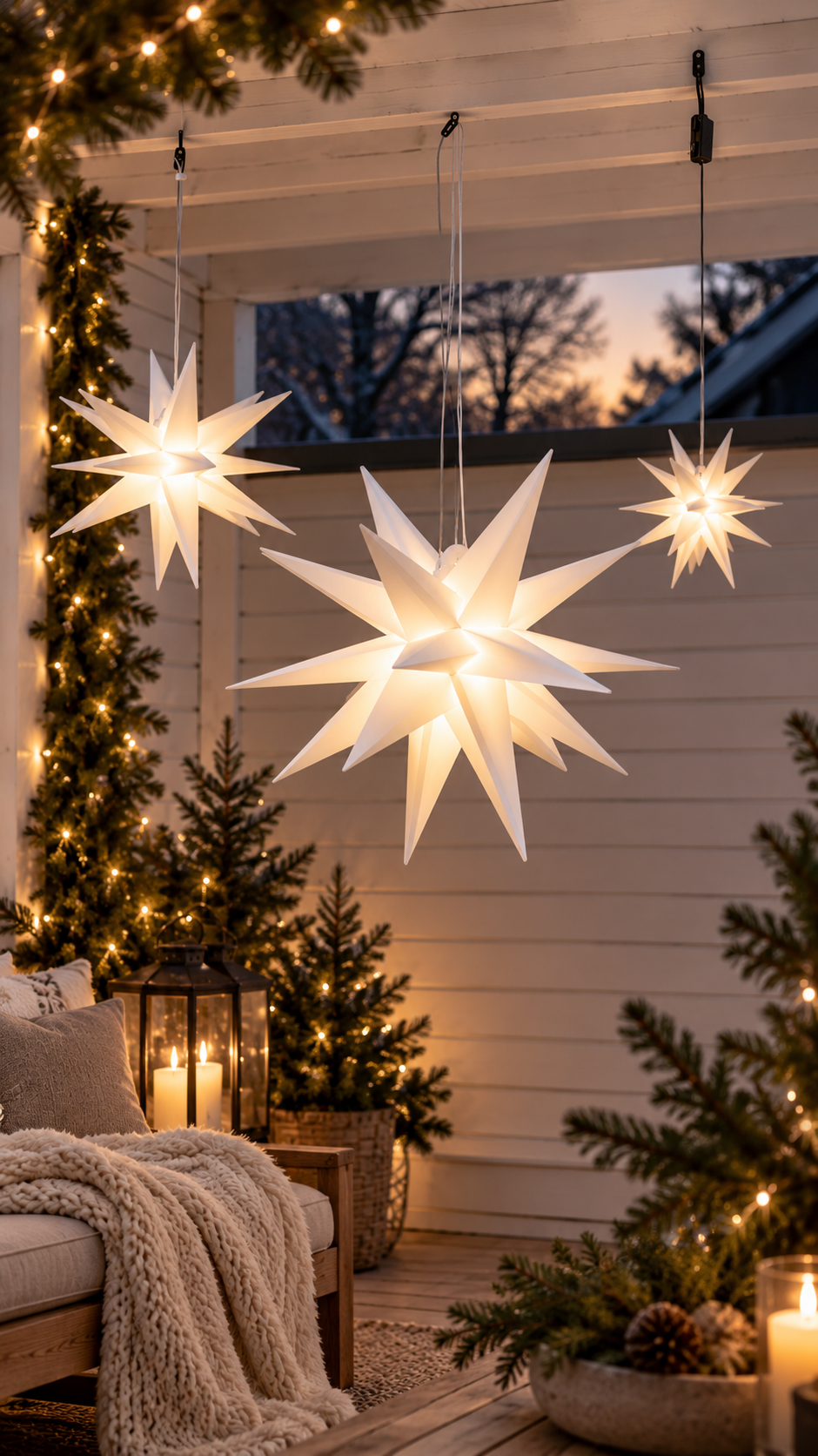 Adventsstjärna - Alice - Vit - Inomhus/Utomhus - 57x57 cm - 42