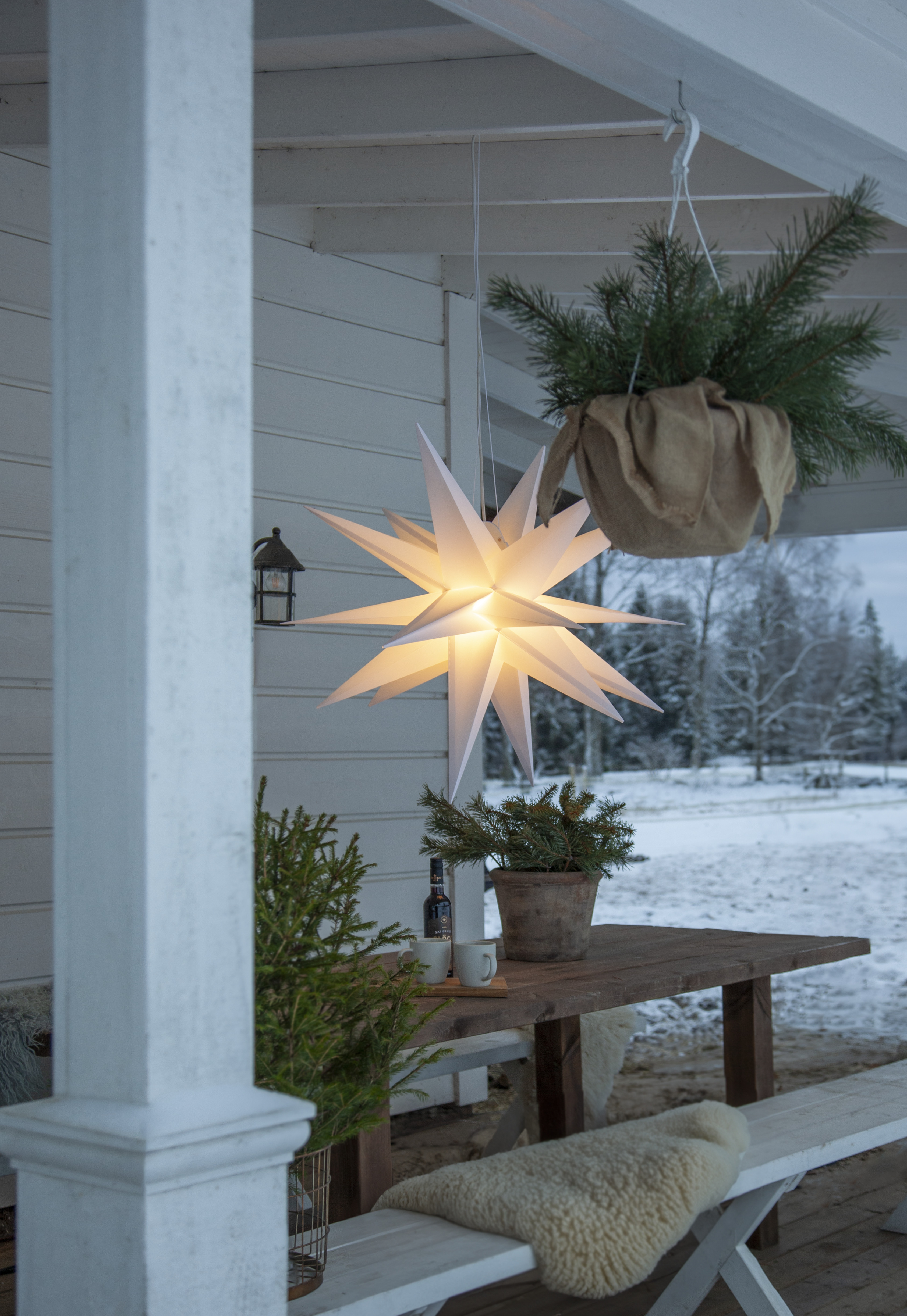 Advent Star - Alice - White - Indoor/Outdoor - 57x57 cm - 2
