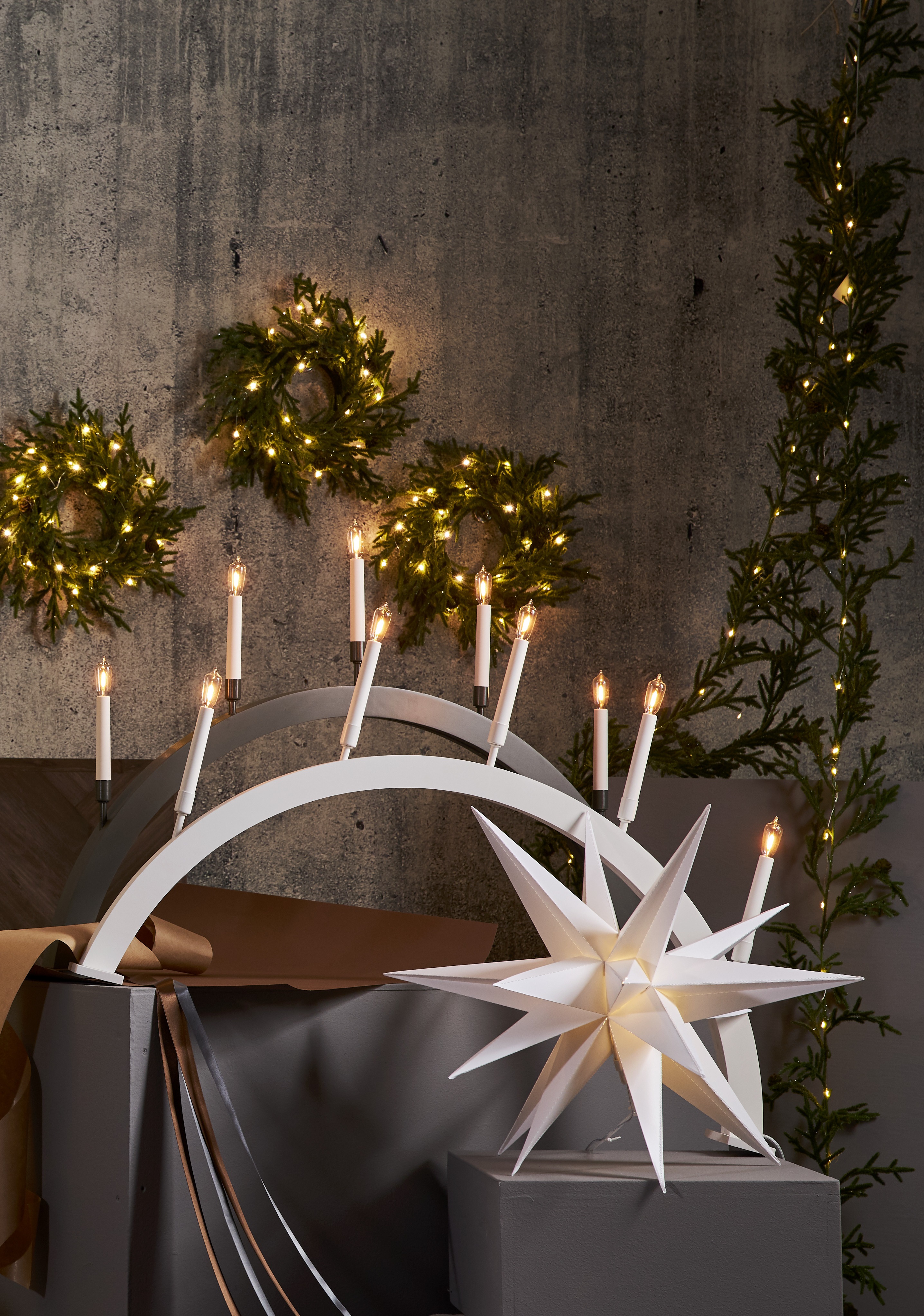 Advent Star - Alice - White - Indoor/Outdoor - 57x57 cm - 18