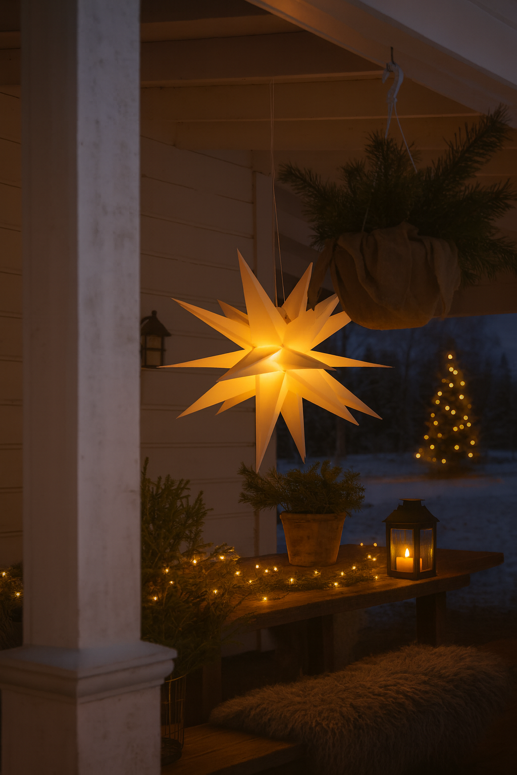 Advent Star - Alice - White - Indoor/Outdoor - 57x57 cm - 31