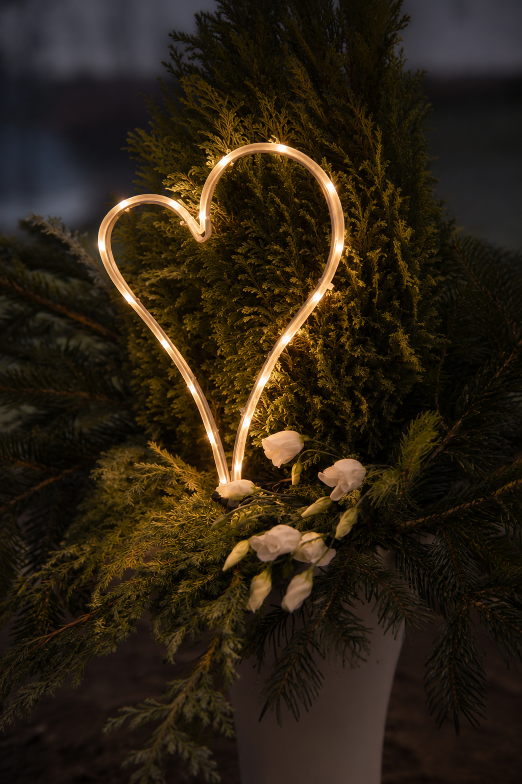 LED Grave Light Decoration heart - 2