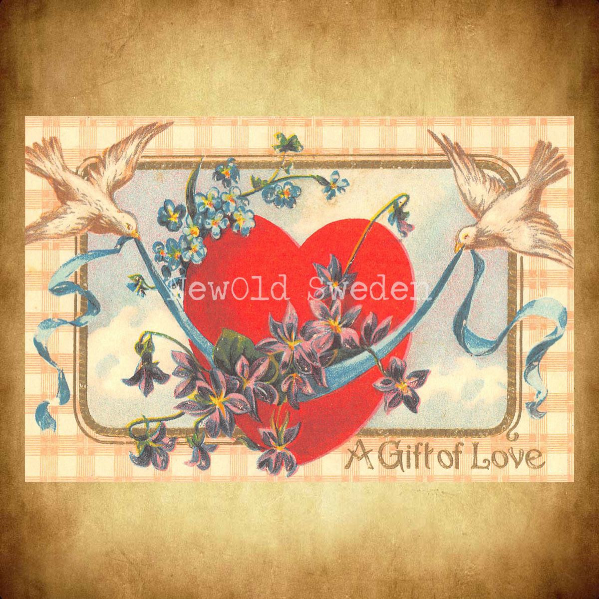 A Gift of Love. Vintage Vykort Nr: 34 - 10 x 15 cm - 426 - 2