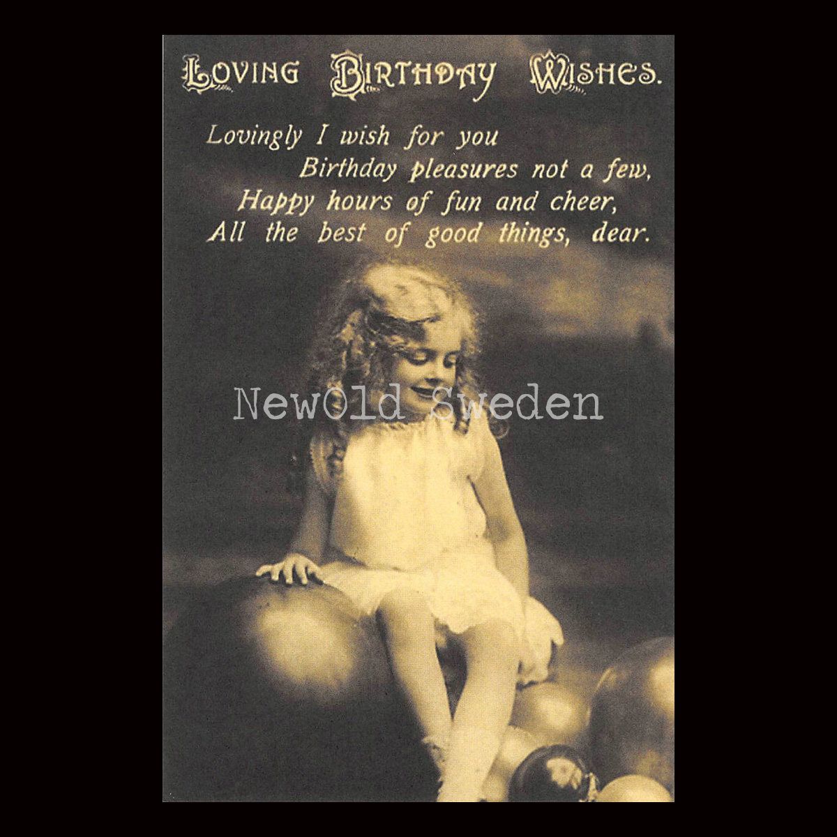 Loving Birthday Wishes. Vintage Vykort Nr: 37 - 10 x 15 cm - 426