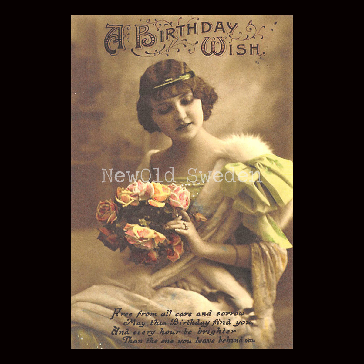 A Birthday Wish Vintage Vykort Nr: 38 - 10 x 15 cm - 426