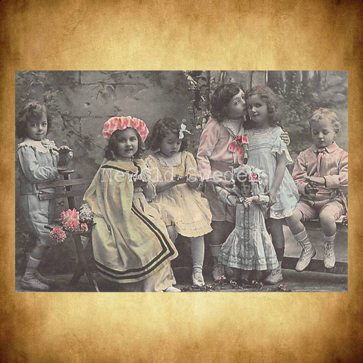 Family Kids Vintage Vykort Nr: 39 - 10 x 15 cm - 426 - 2