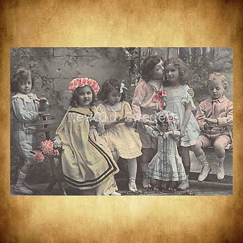 Family Kids Vintage Vykort Nr: 39 - 10 x 15 cm - 426