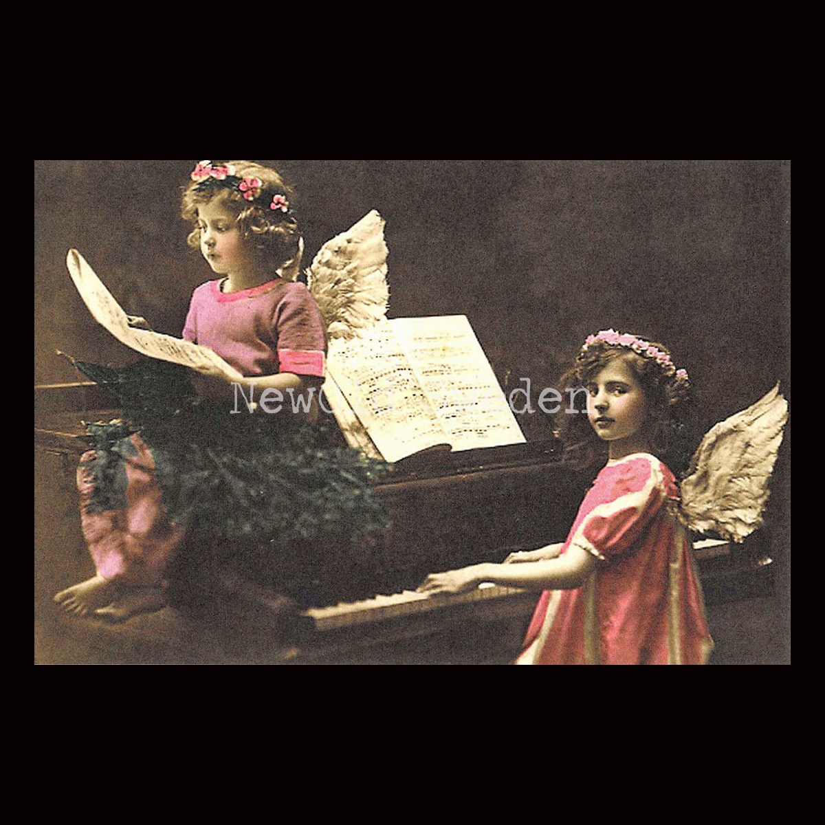 Little Angels Singing Vintage Vykort Nr: 46 - 10 x 15 cm - 426