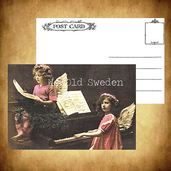 Little Angels Singing Vintage Vykort Nr: 46 - 10 x 15 cm - 426