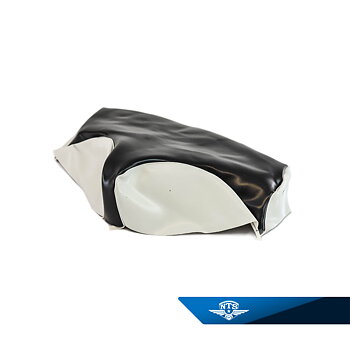 Saddle upholstery large killer whale black / white