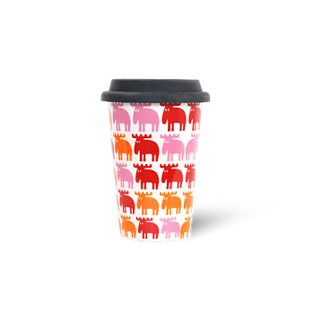 TAKE-AWAY MUGG ÄLG RÖD