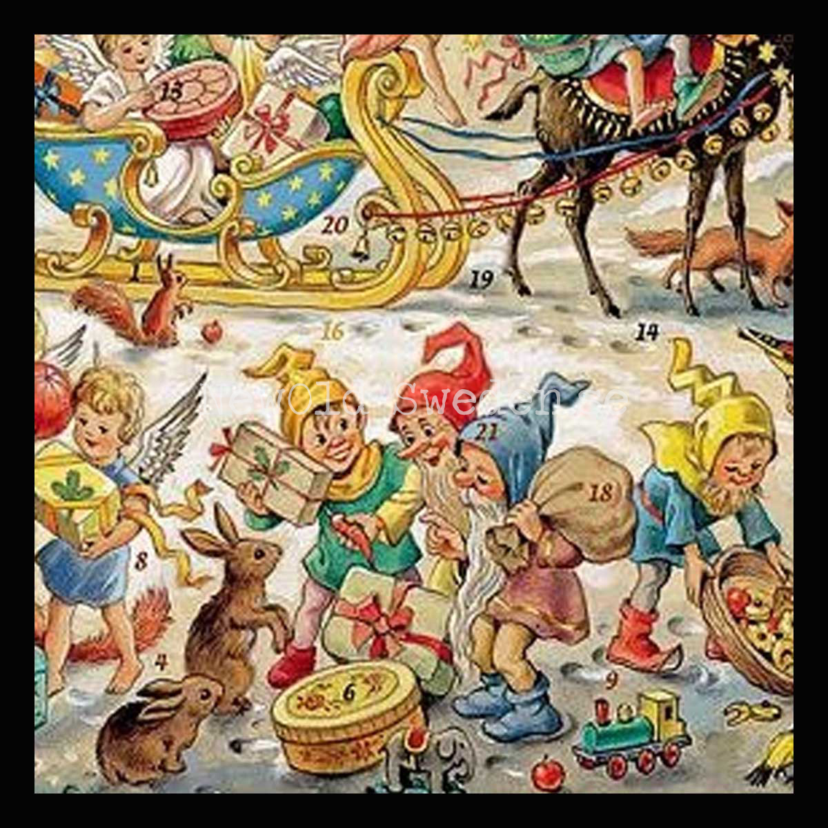 Adventskalender Retro Nostalgi Änglar & Barn 1957 - Elisabeth Buzek - 3