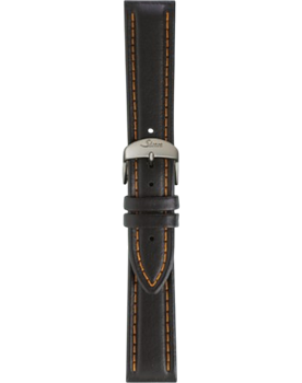 BL41201834001114400A Sinn svart kalvskinn med orange sömmar