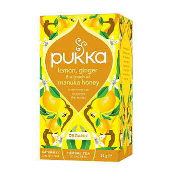 Pukka Lemon, Ginger & Manuka Te EKO - 20 tepåsar