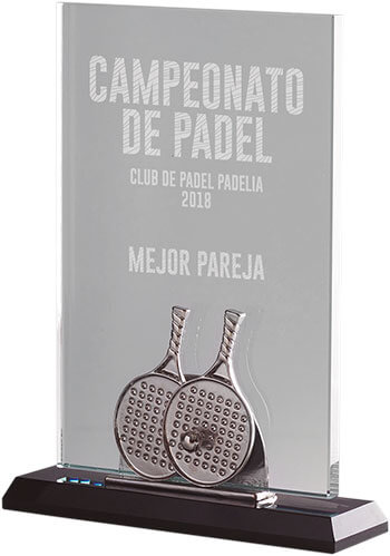 Padeltrofé, inklusive gravyr