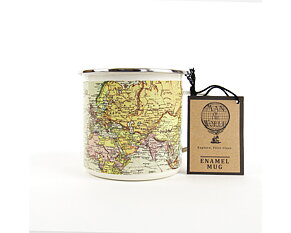 World Map Emaljmugg 500 ml
