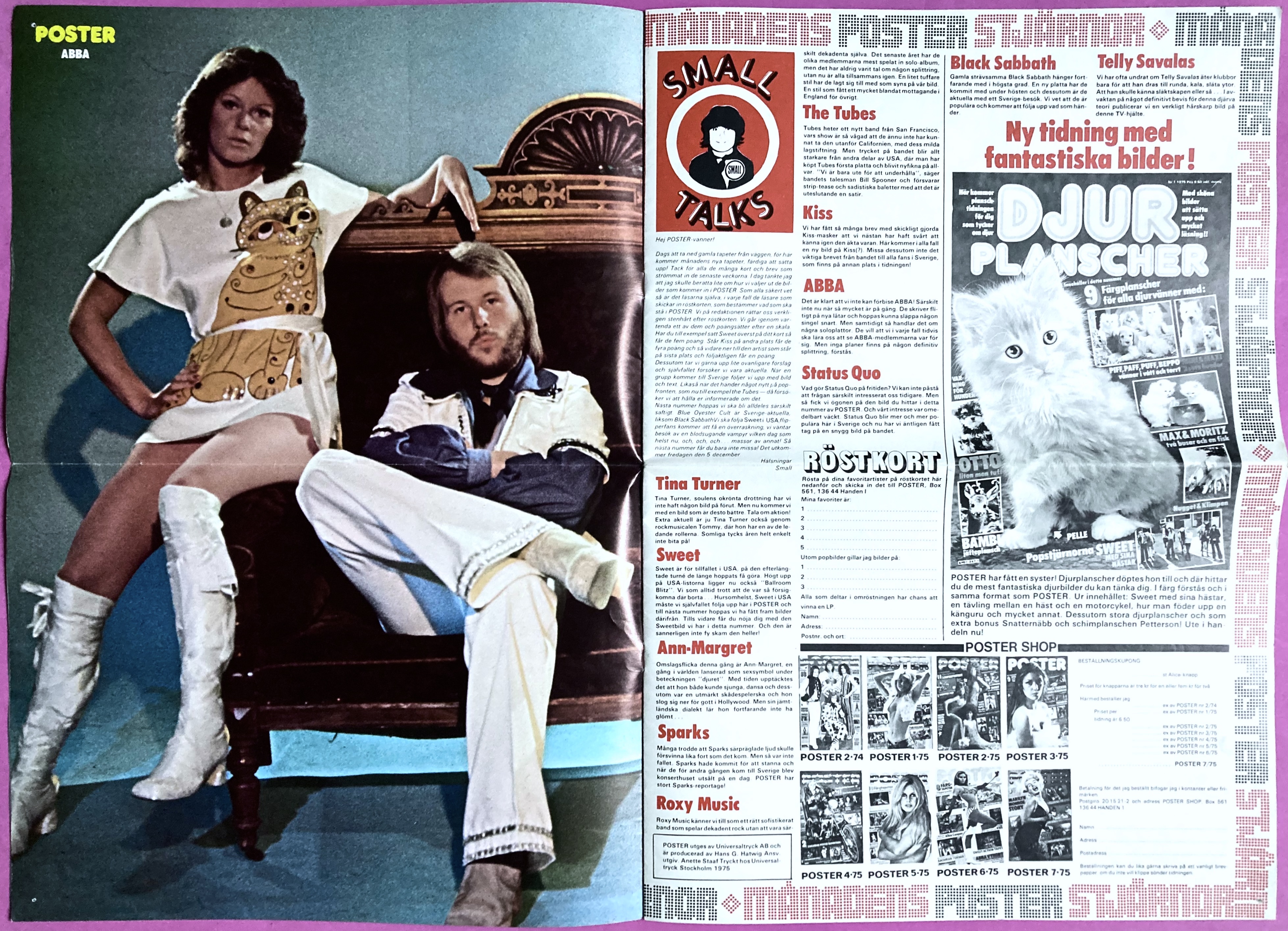 TIDNINGEN POSTER - Nr 8 1975 - ANN-MARGRET omslag - 4