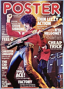 TIDNINGEN POSTER - Nr 8 1979 - THIN LIZZY / Phil Lynott omslag