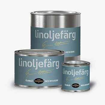 LINOLJEFÄRG ÖJABLÅ, flera varianter