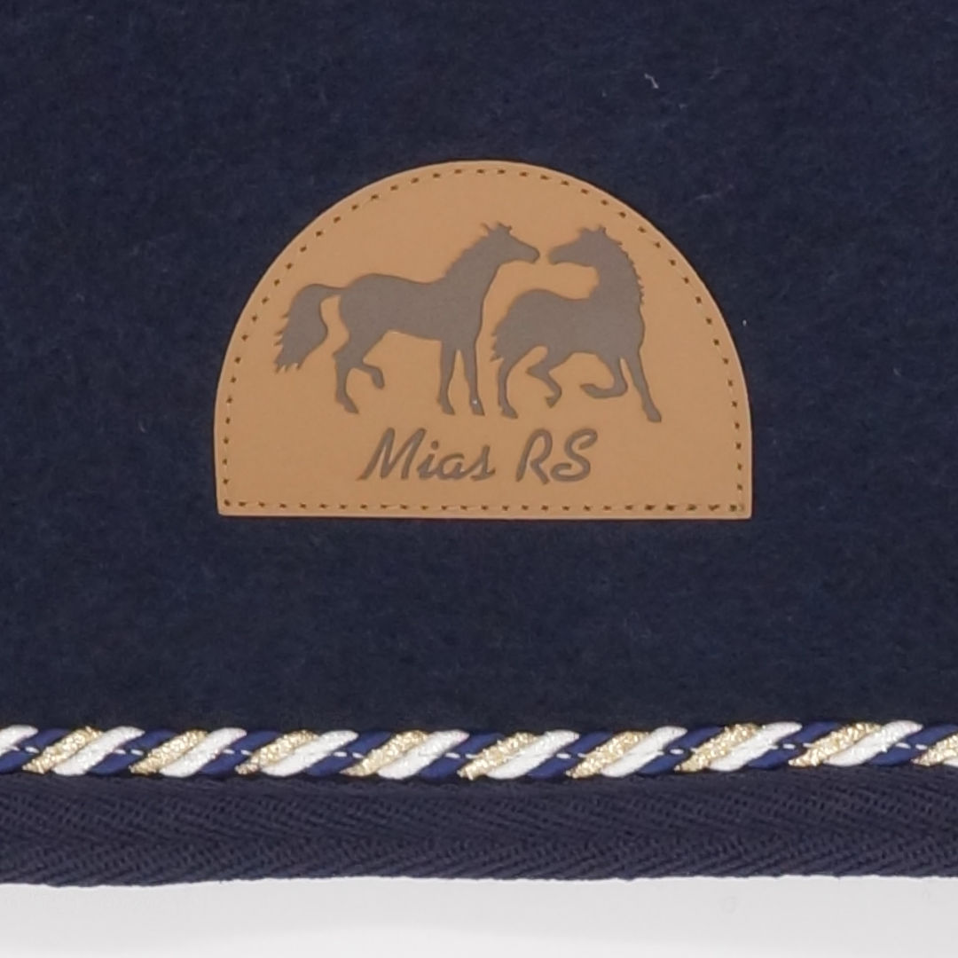 Ländtäcke Marin, 3marin/guld