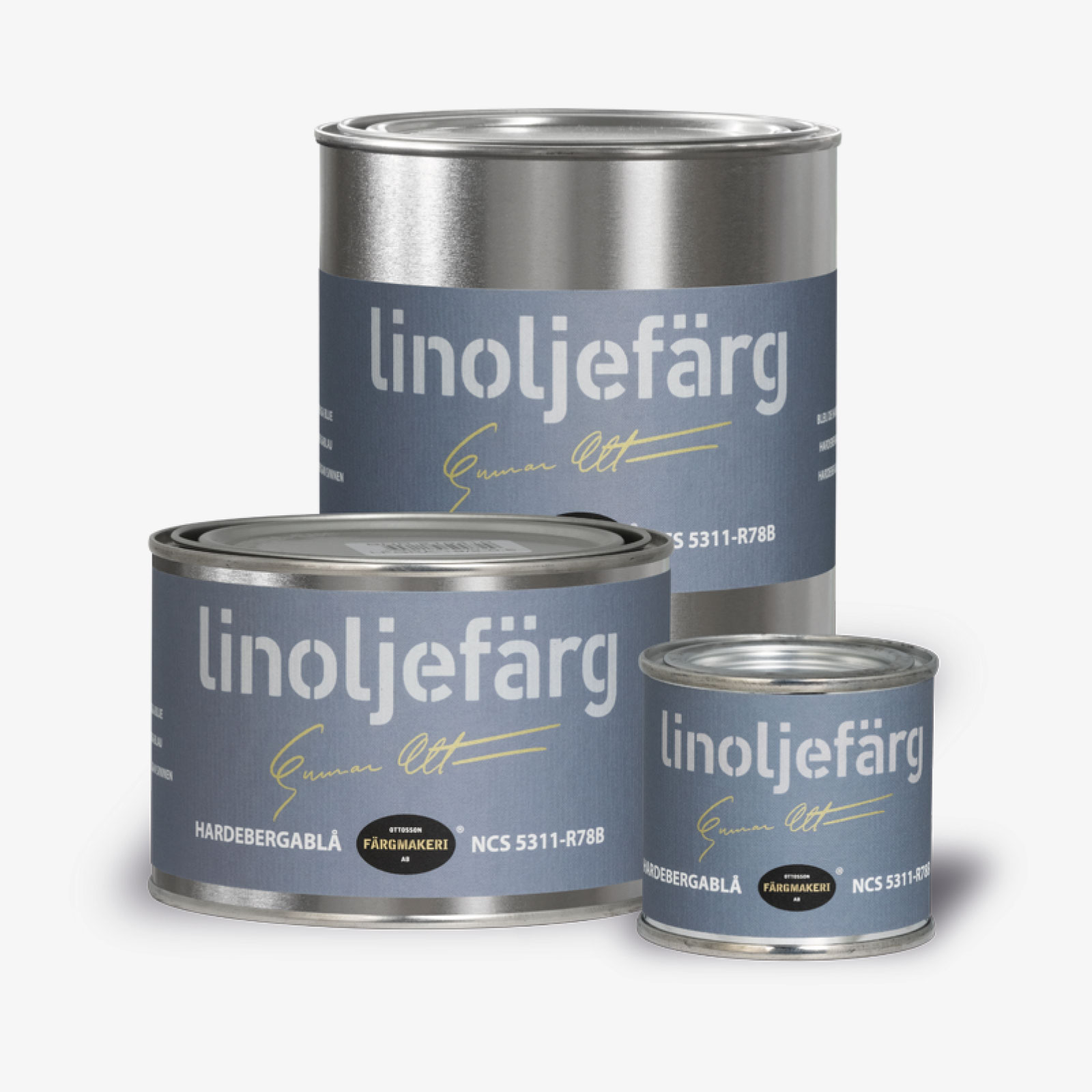 LINOLJEFÄRG HARDEBERGABLÅ, flera varianter - 2