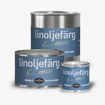 LINOLJEFÄRG BERGBLÅ, flera varianter