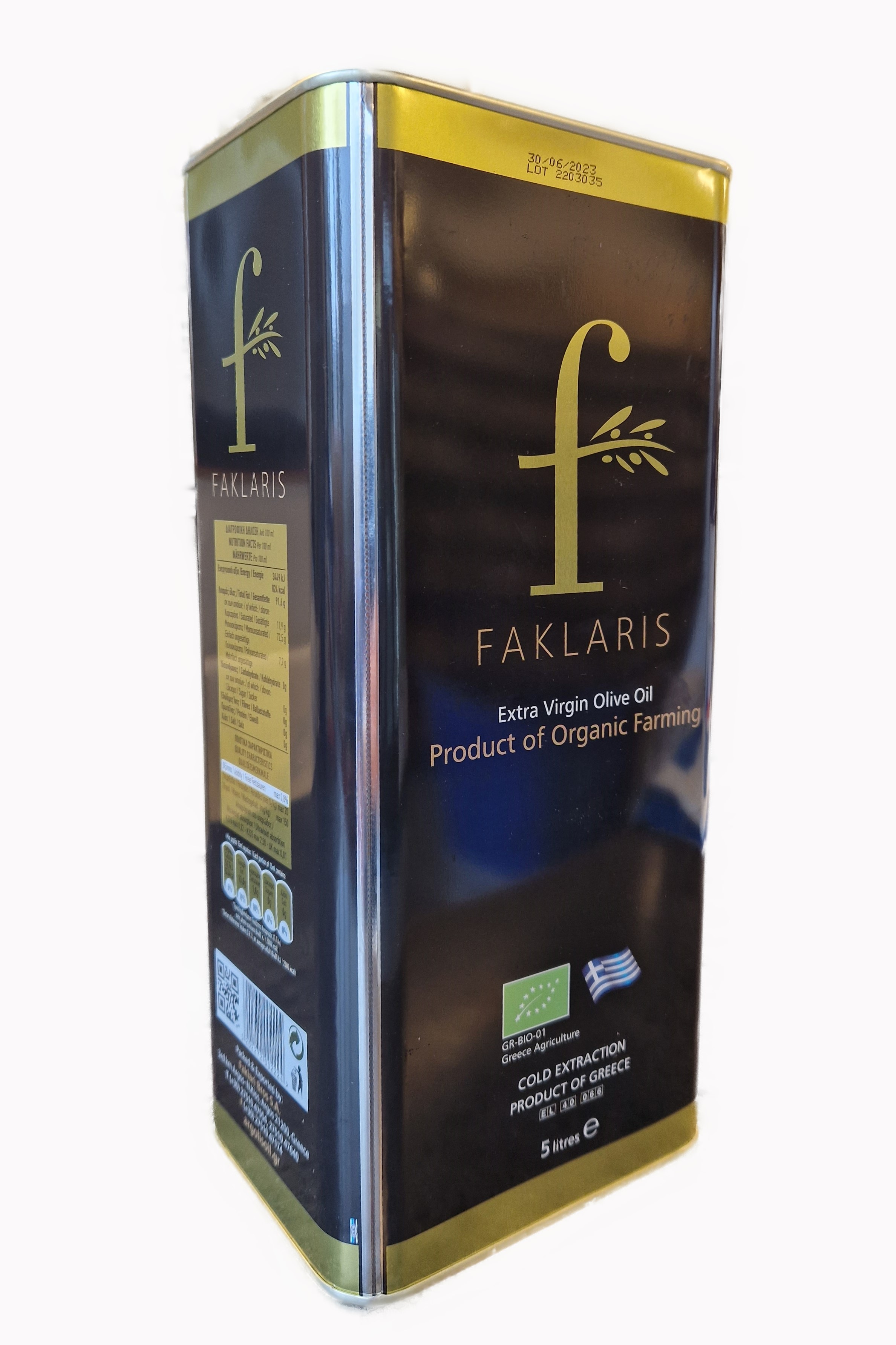 Organic Extra Virgin Olive Oil - Faklaris from Peloponnese - 5 Liter - 2