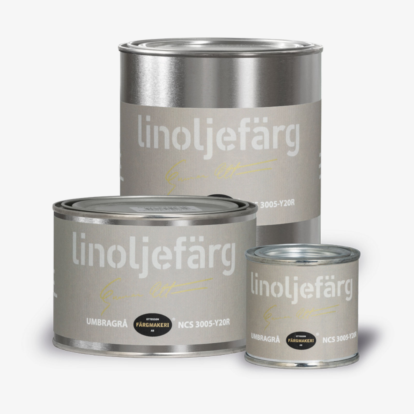 LINOLJEFÄRG UMBRAGRÅ, flera varianter - 2