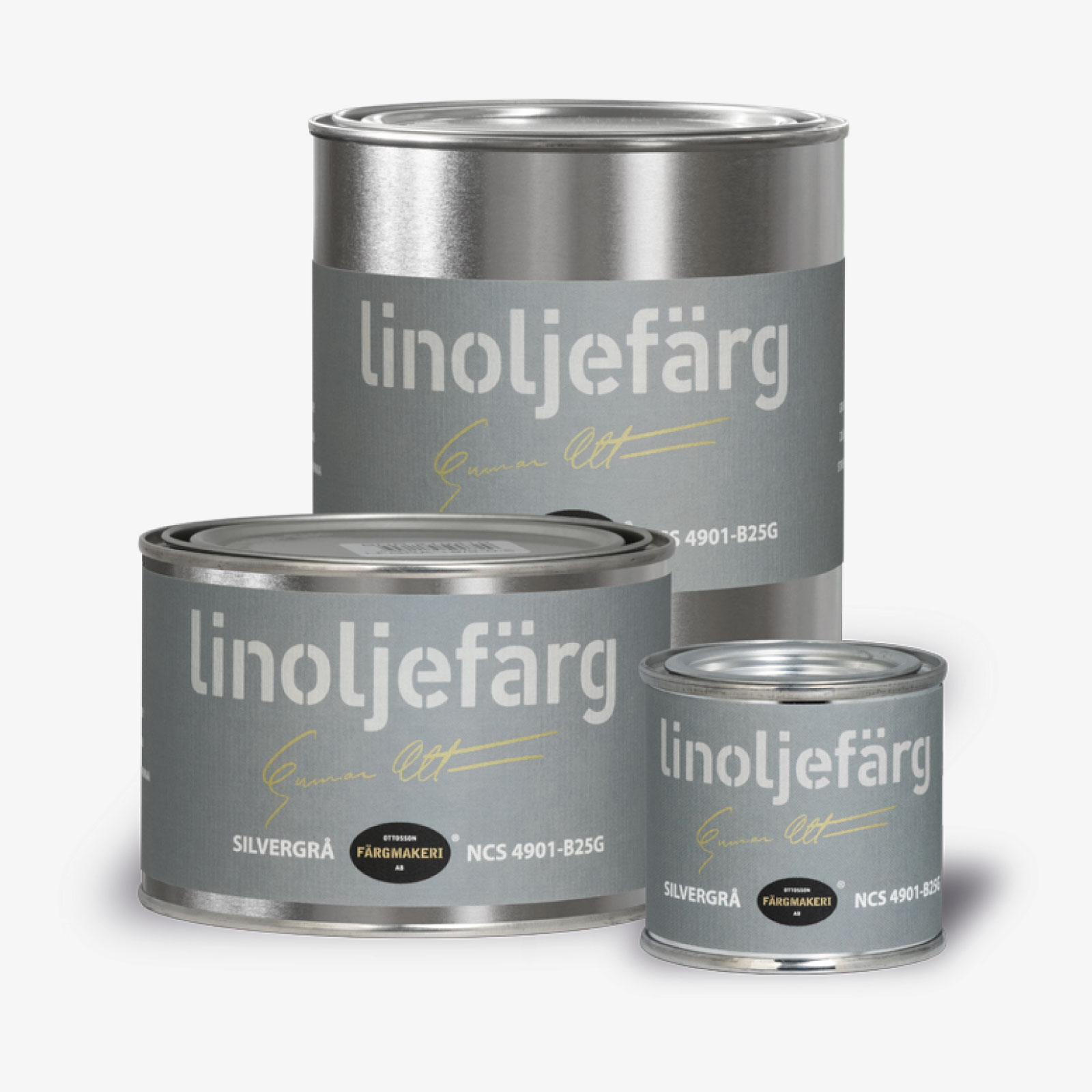 LINOLJEFÄRG SILVERGRÅ, flera varianter - 2