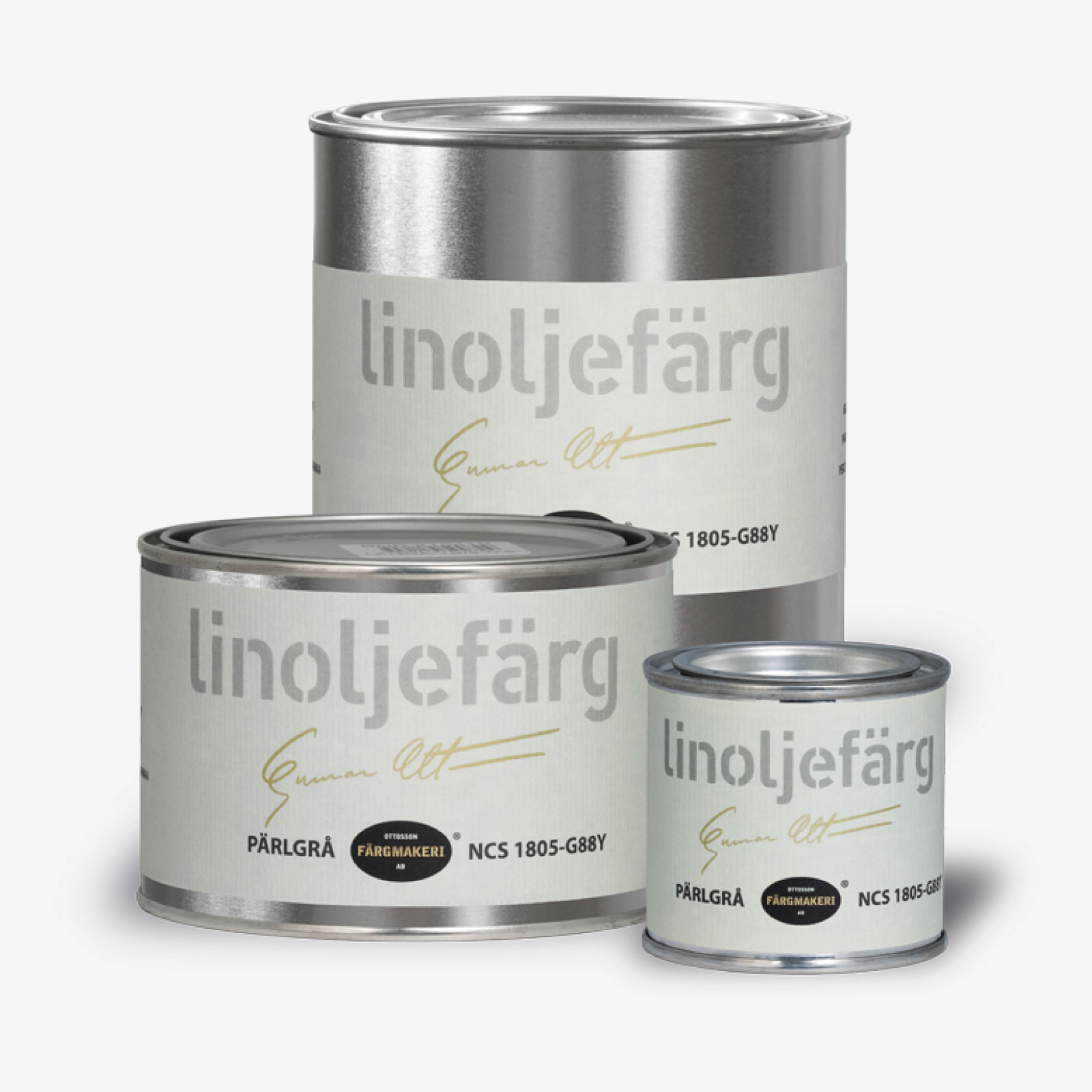 LINOLJEFÄRG PÄRLGRÅ, flera varianter - 2
