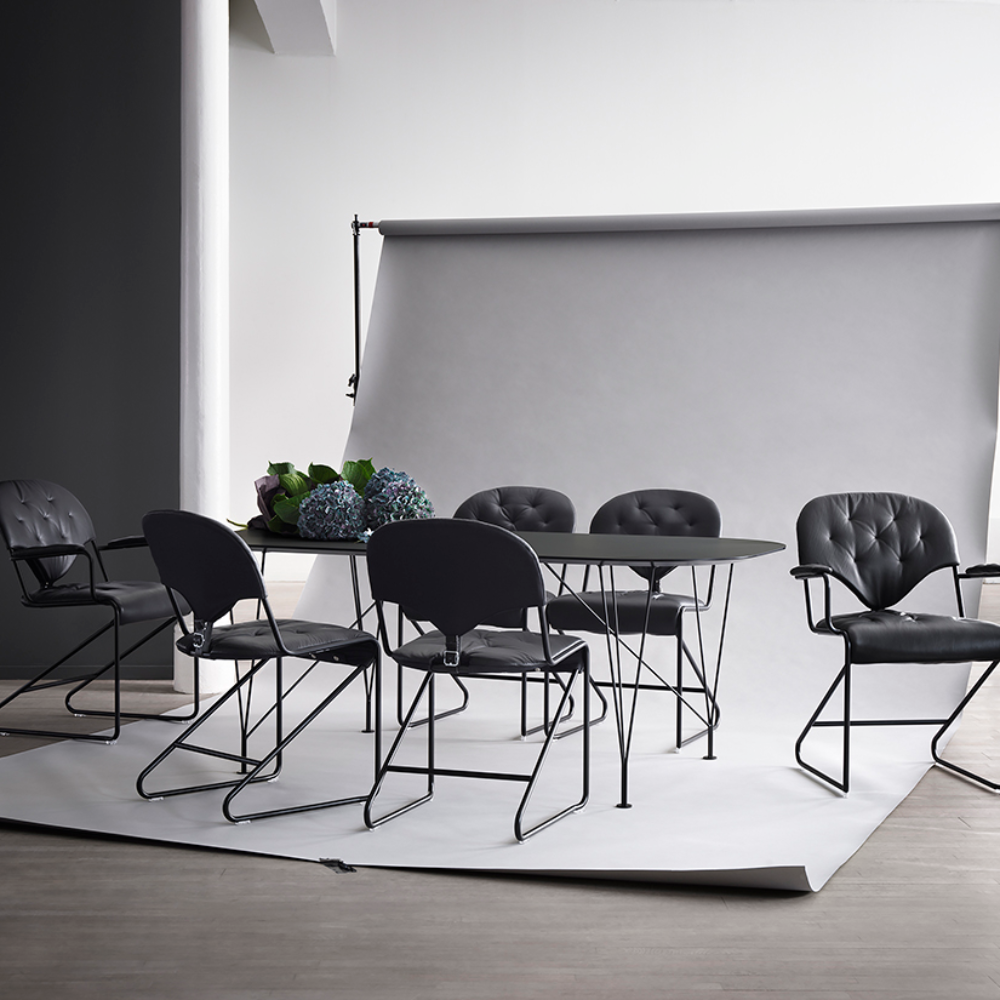 Sam Armchair - Black base (Leather everal choices) - Dux - 2