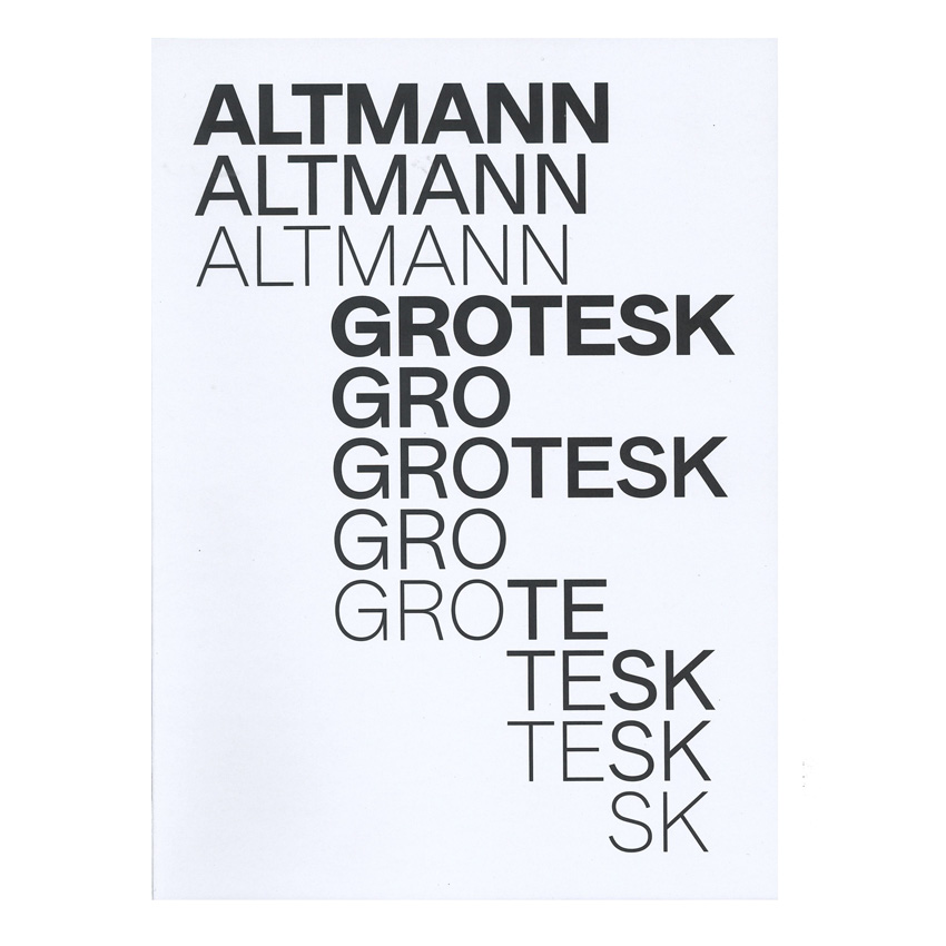 Atelje Altmann: Altmann Grotesk [signed]