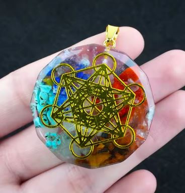 Chakra Orgonite Halsband - Metatron  - 2