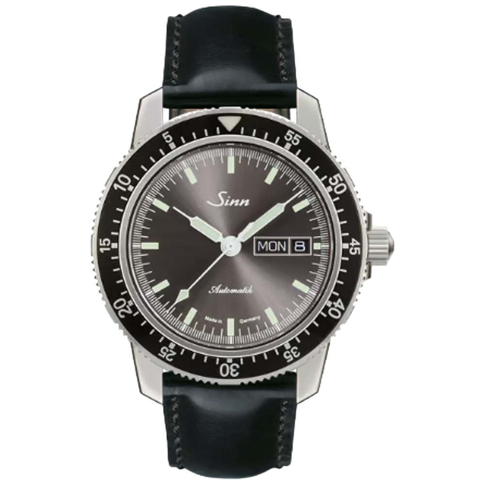 104.014 Sinn 104 St Sa I A svart kalvskinn