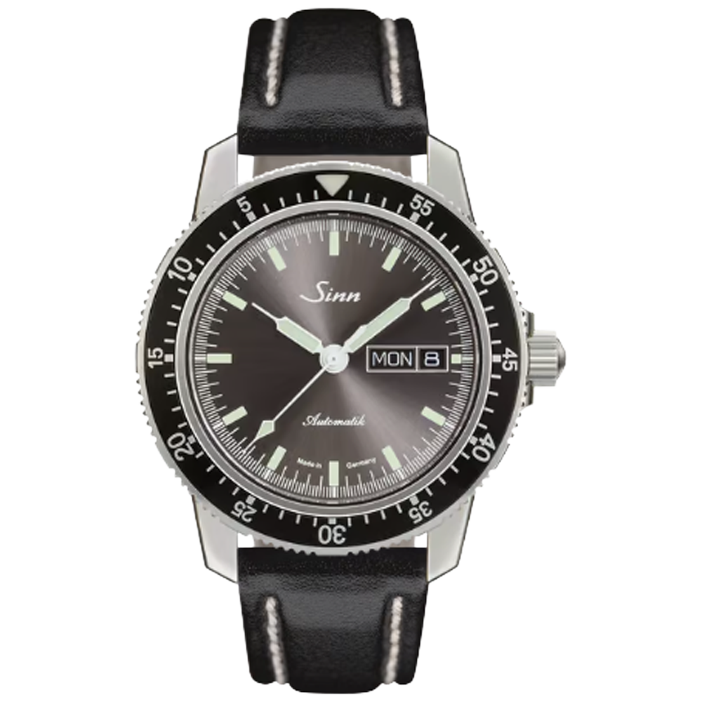 104.014 Sinn 104 St Sa I A svart kalvskinn