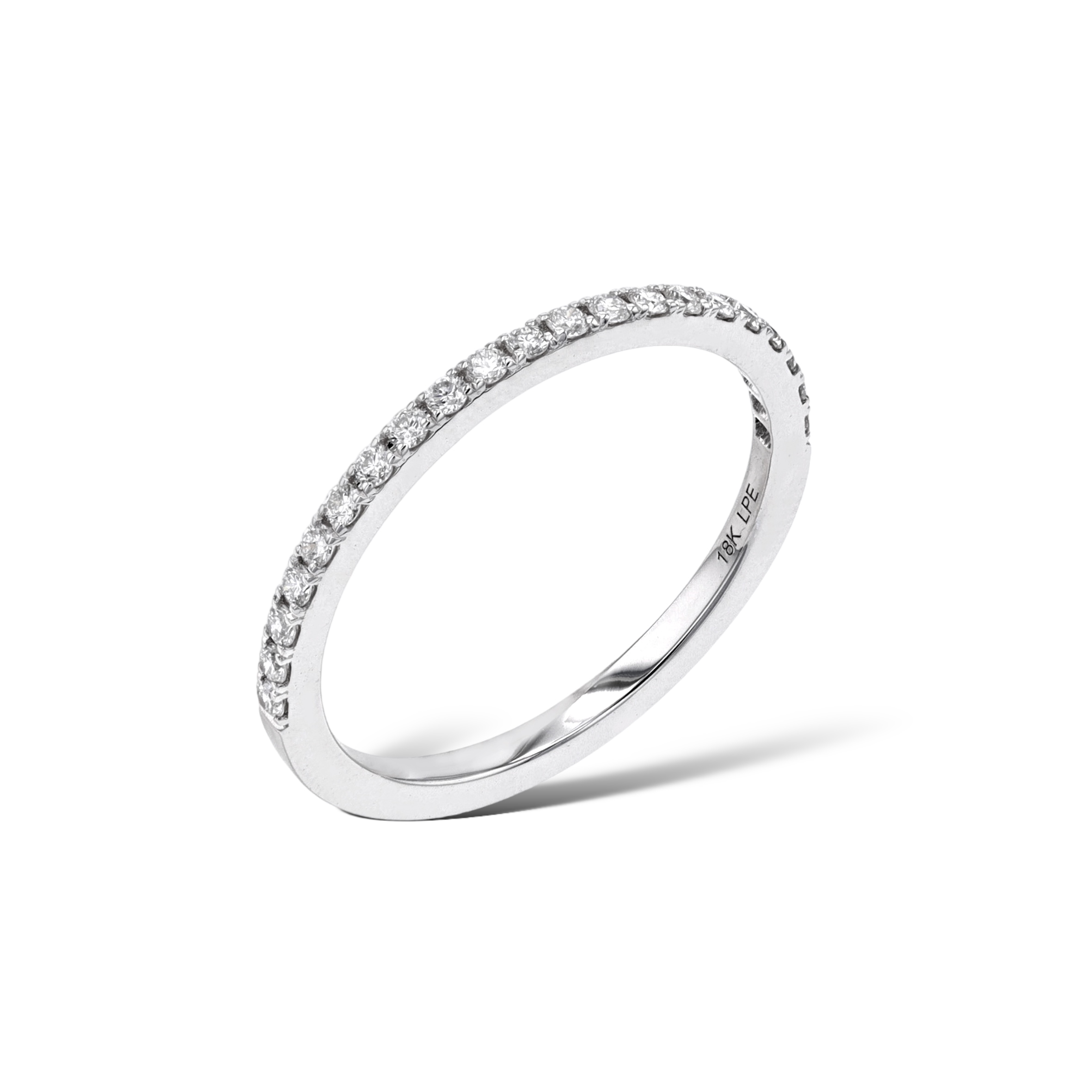 Stackring vita briljanter - 3