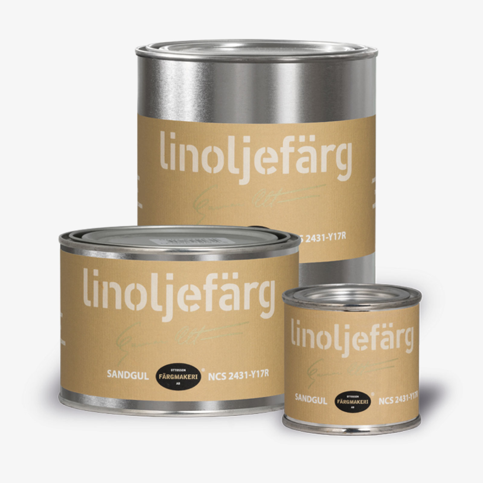 LINOLJEFÄRG SANDGUL, flera varianter - 2