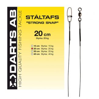 Kaftfull och pålitlig ståltafs för predatorfiske där skarpa tänder och tuffa beten kräver maximal styrka. Perfekt gäddtafs