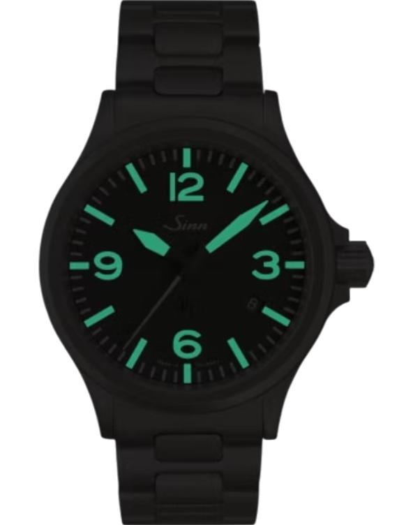 856.011 Sinn 856 vintage svart läderband