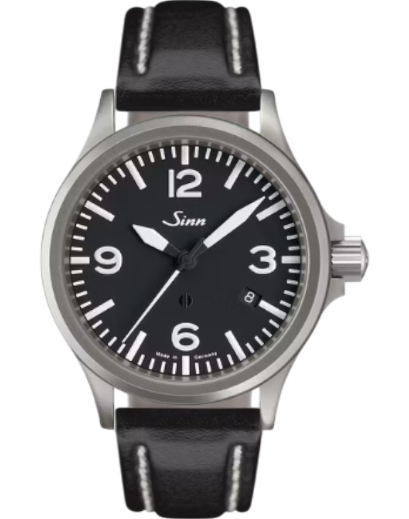 856.011 Sinn 856 vintage svart läderband