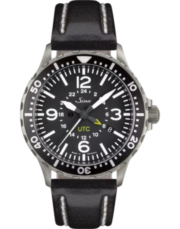 857.010 Sinn 857 UTC vintage svart läderband