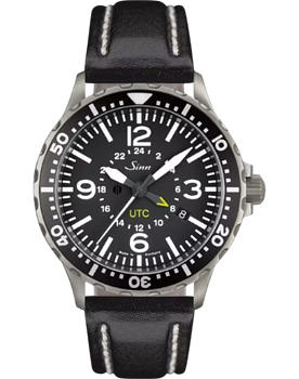 857.010 Sinn 857 UTC vintage svart läderband