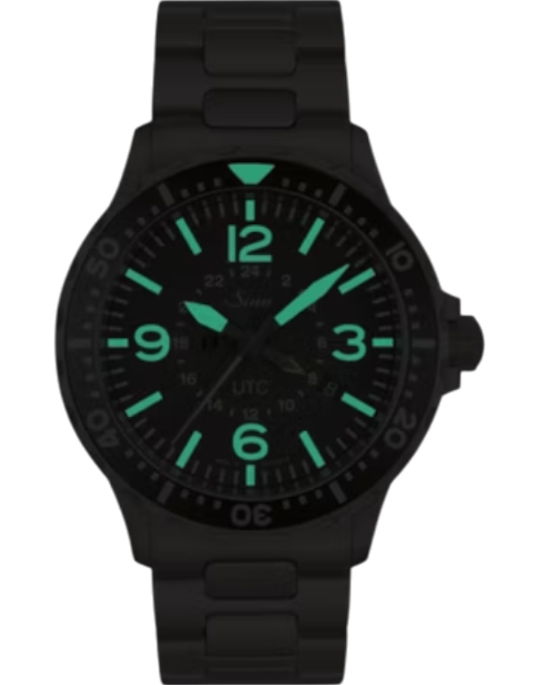 857.010 Sinn 857 UTC vintage svart läderband