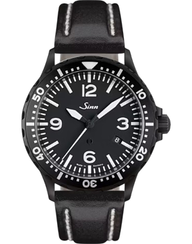 857.021 Sinn 857 S vintage svart läderband