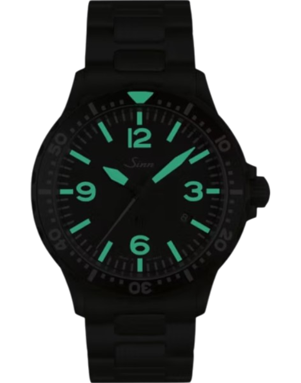 857.021 Sinn 857 S vintage svart läderband