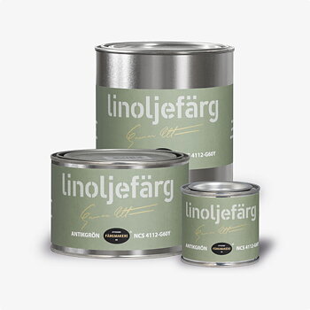 LINOLJEFÄRG ANTIKGRÖN, flera varianter