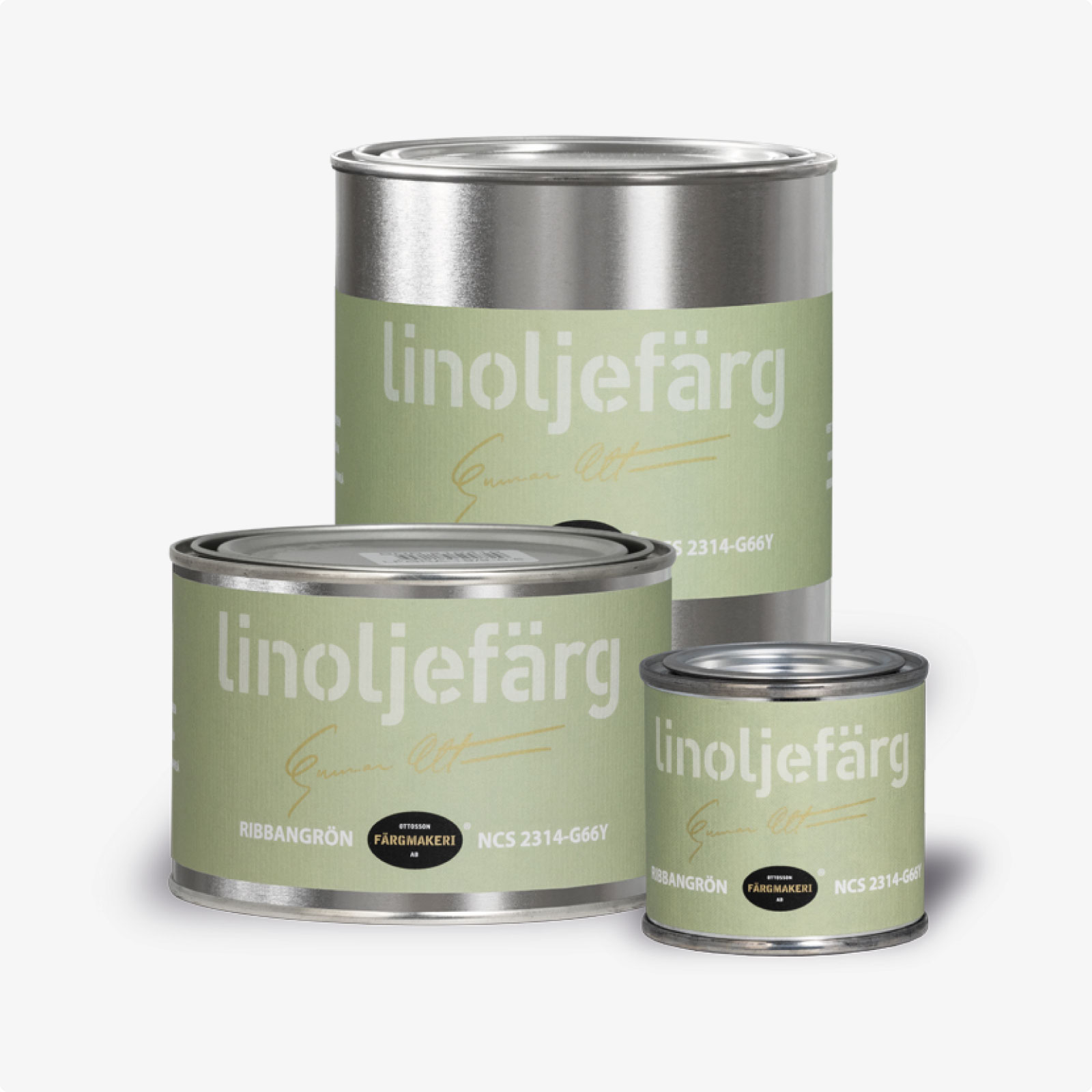 LINOLJEFÄRG RIBBANGRÖN, flera varianter - 2