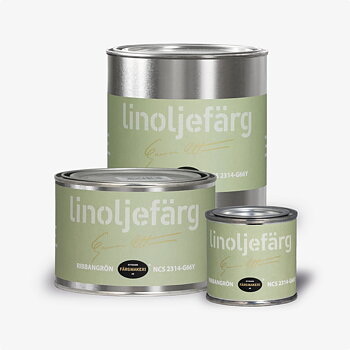 LINOLJEFÄRG RIBBANGRÖN, flera varianter